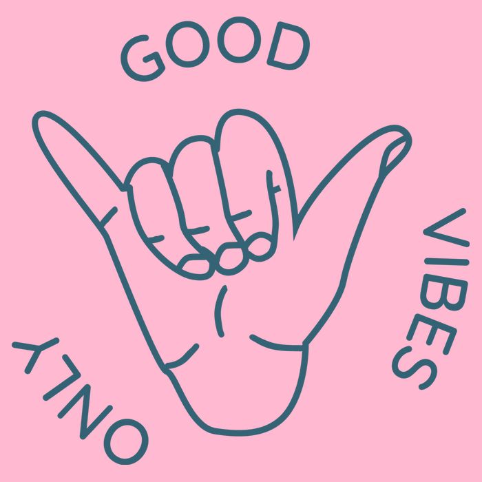 Good Vibes Only Gnarly Surfer Poster