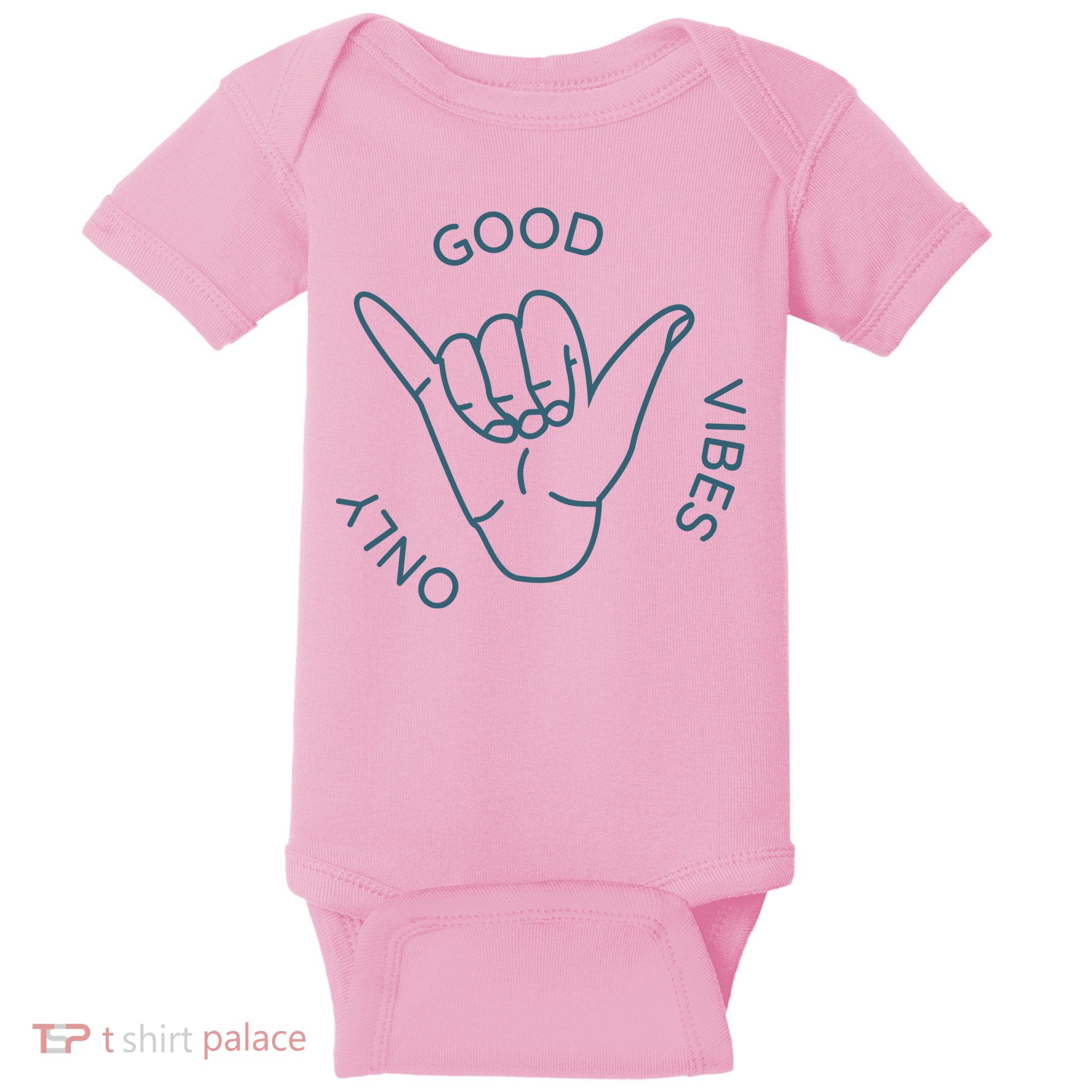 Good Vibes Only Gnarly Surfer Baby Bodysuit