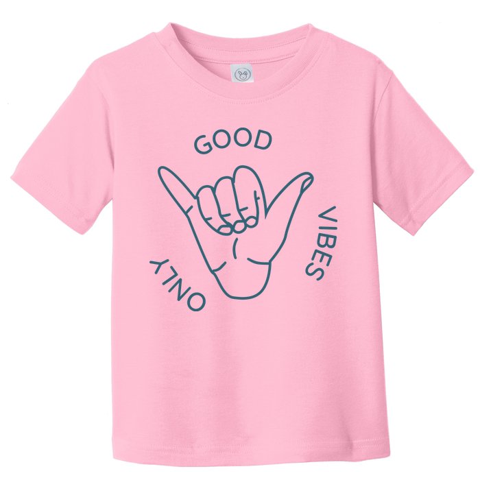 Good Vibes Only Gnarly Surfer Toddler T-Shirt