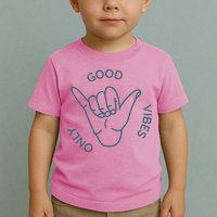 Good Vibes Only Gnarly Surfer Toddler T-Shirt