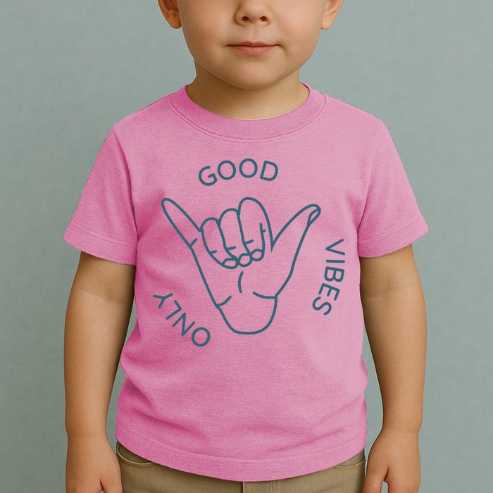 Good Vibes Only Gnarly Surfer Toddler T-Shirt