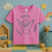 Good Vibes Only Gnarly Surfer Toddler T-Shirt