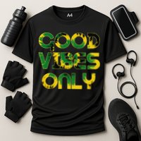 Good Vibe Only Jamaica Flag Tie Dye Positive Vibes Only Cooling Performance Crew T-Shirt