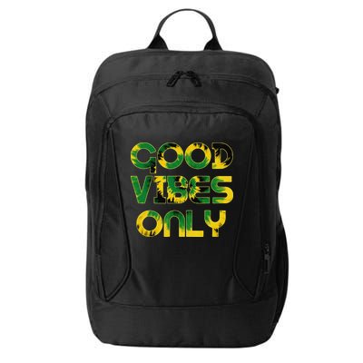 Good Vibe Only Jamaica Flag Tie Dye Positive Vibes Only City Backpack