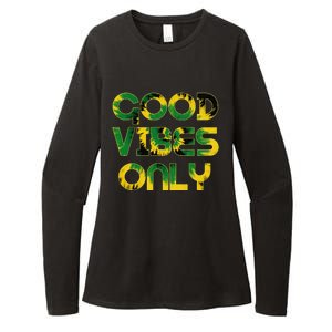 Good Vibe Only Jamaica Flag Tie Dye Positive Vibes Only Womens CVC Long Sleeve Shirt