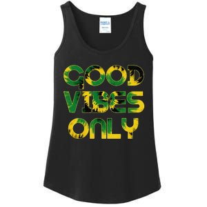 Good Vibe Only Jamaica Flag Tie Dye Positive Vibes Only Ladies Essential Tank