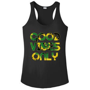 Good Vibe Only Jamaica Flag Tie Dye Positive Vibes Only Ladies PosiCharge Competitor Racerback Tank