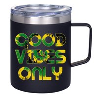 Good Vibe Only Jamaica Flag Tie Dye Positive Vibes Only 12oz Stainless Steel Coffee Mug