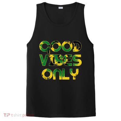 Good Vibe Only Jamaica Flag Tie Dye Positive Vibes Only PosiCharge Competitor Tank