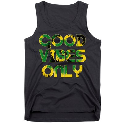 Good Vibe Only Jamaica Flag Tie Dye Positive Vibes Only Tank Top