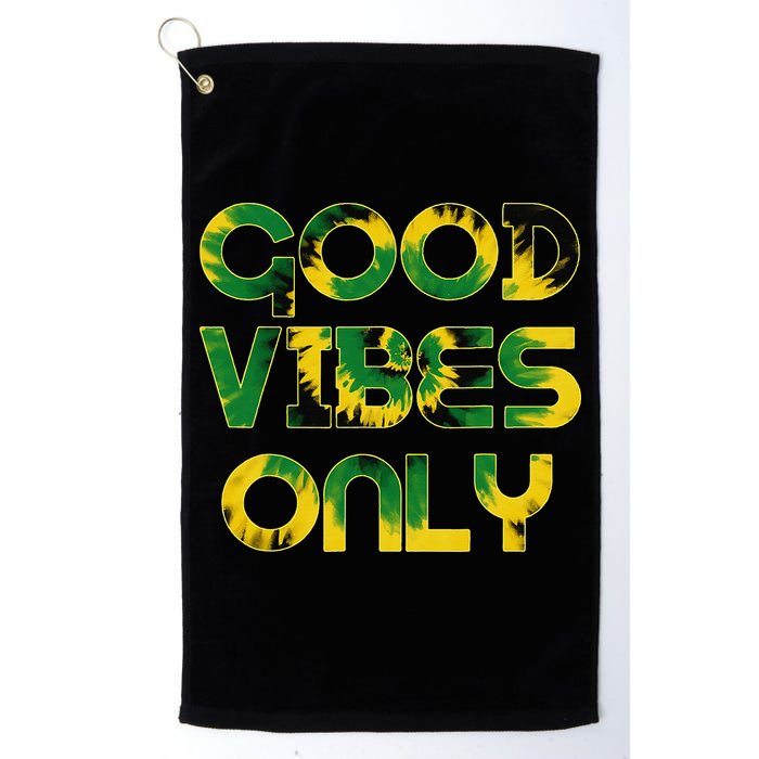 Good Vibe Only Jamaica Flag Tie Dye Positive Vibes Only Golf Towel