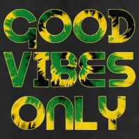 Good Vibe Only Jamaica Flag Tie Dye Positive Vibes Only Golf Towel