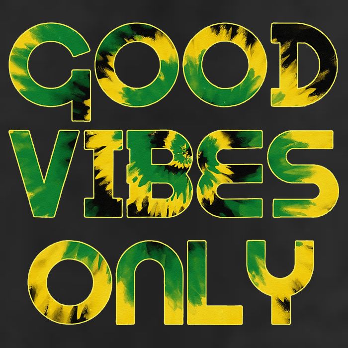Good Vibe Only Jamaica Flag Tie Dye Positive Vibes Only Golf Towel