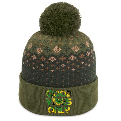 Good Vibe Only Jamaica Flag Tie Dye Positive Vibes Only The Baniff Cuffed Pom Beanie