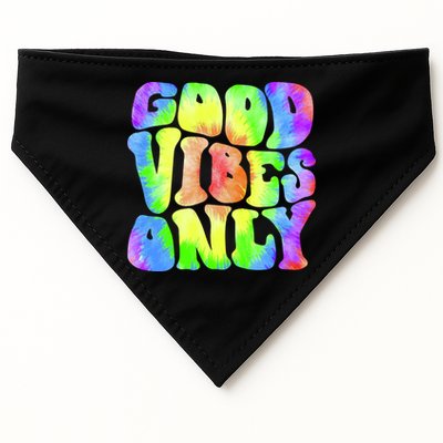 Good Vibes Only Trippy Colorful Vibing USA-Made Doggie Bandana