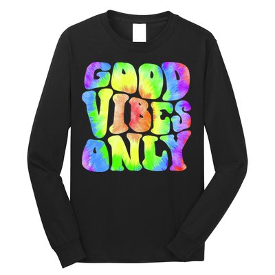 Good Vibes Only Trippy Colorful Vibing Long Sleeve Shirt