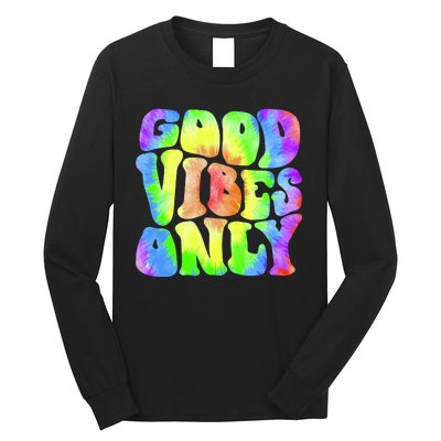 Good Vibes Only Trippy Colorful Vibing Long Sleeve Shirt