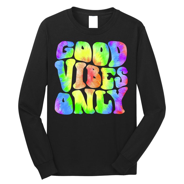 Good Vibes Only Trippy Colorful Vibing Long Sleeve Shirt