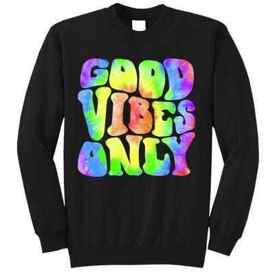 Good Vibes Only Trippy Colorful Vibing Sweatshirt