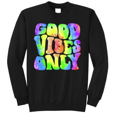 Good Vibes Only Trippy Colorful Vibing Sweatshirt