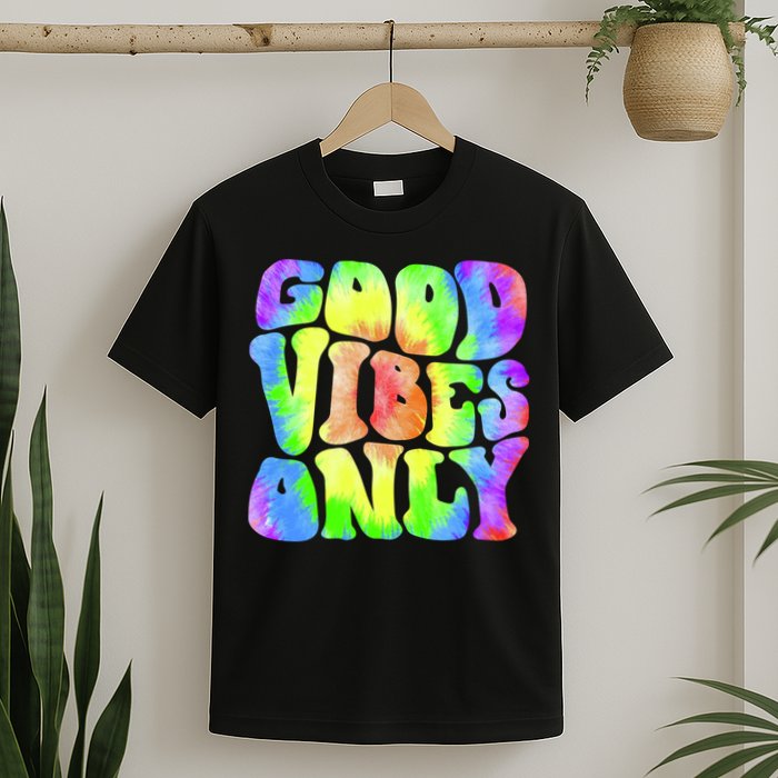 Good Vibes Only Trippy Colorful Vibing T-Shirt
