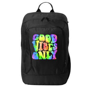 Good Vibes Only Trippy Colorful Vibing City Backpack