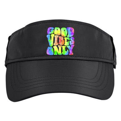 Good Vibes Only Trippy Colorful Vibing Adult Drive Performance Visor
