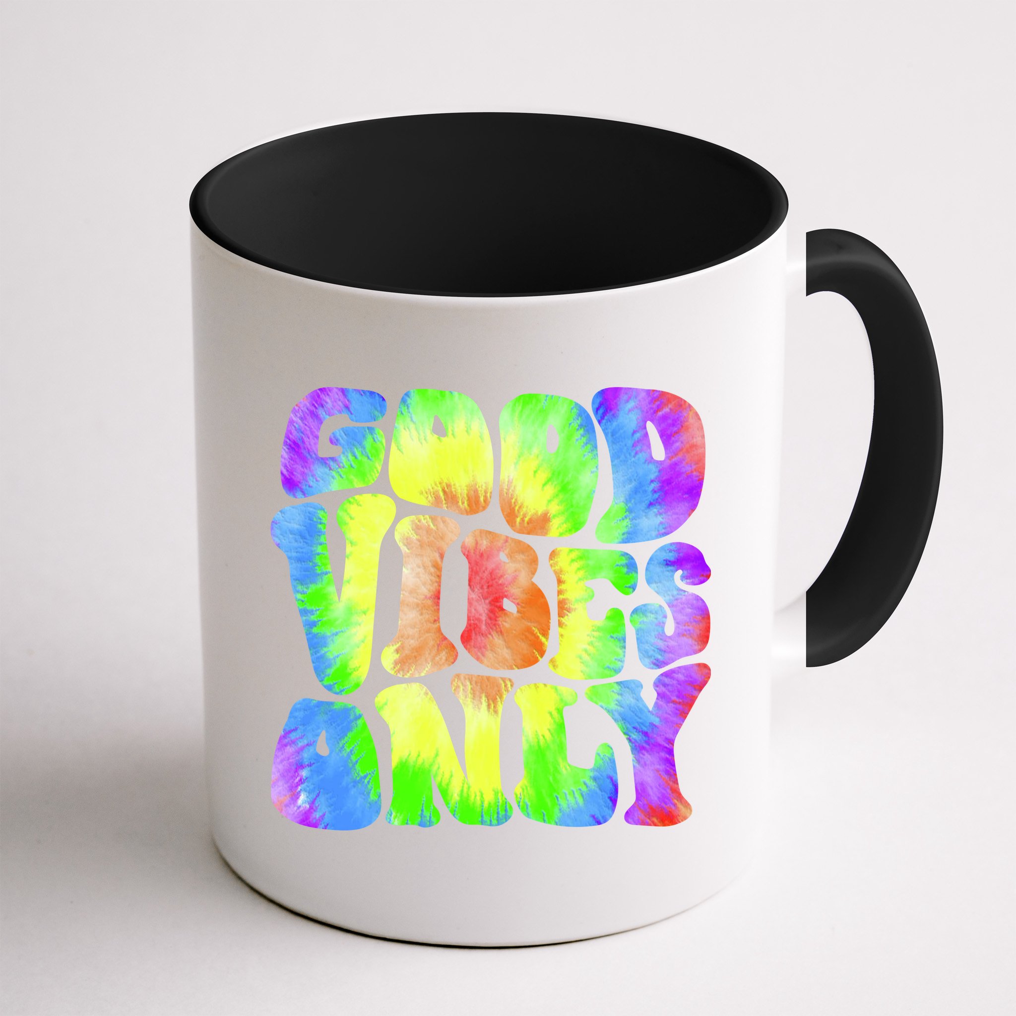 Good Vibes Only Trippy Colorful Vibing Mug
