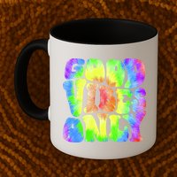 Good Vibes Only Trippy Colorful Vibing Mug