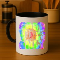Good Vibes Only Trippy Colorful Vibing Mug