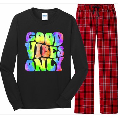 Good Vibes Only Trippy Colorful Vibing Long Sleeve Pajama Set