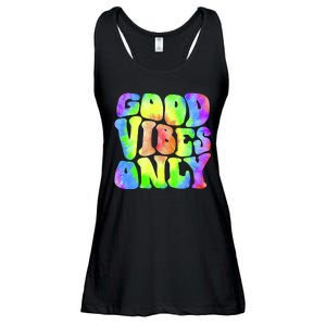 Good Vibes Only Trippy Colorful Vibing Ladies Essential Flowy Tank