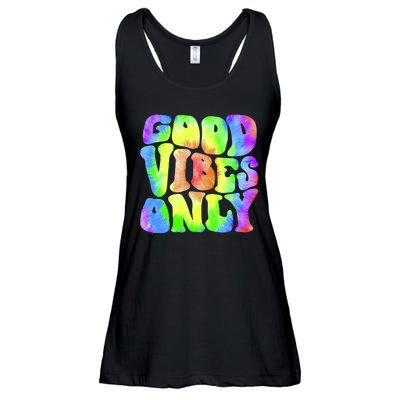 Good Vibes Only Trippy Colorful Vibing Ladies Essential Flowy Tank