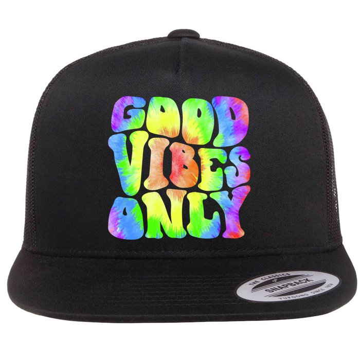 Good Vibes Only Trippy Colorful Vibing Flatbill Hat