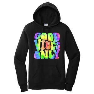 Good Vibes Only Trippy Colorful Vibing Women's Pullover Hoodie