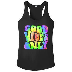 Good Vibes Only Trippy Colorful Vibing Ladies PosiCharge Competitor Racerback Tank