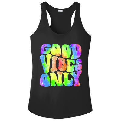 Good Vibes Only Trippy Colorful Vibing Ladies PosiCharge Competitor Racerback Tank