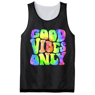 Good Vibes Only Trippy Colorful Vibing Mesh Reversible Basketball Jersey Tank