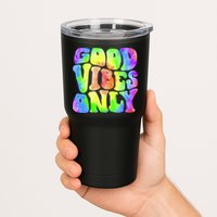 Good Vibes Only Trippy Colorful Vibing Tumbler