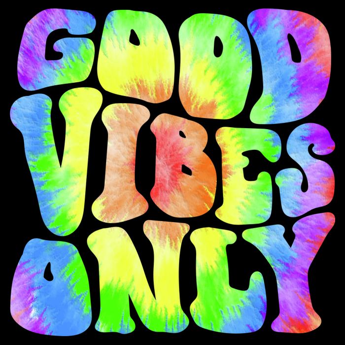 Good Vibes Only Trippy Colorful Vibing Mousepad
