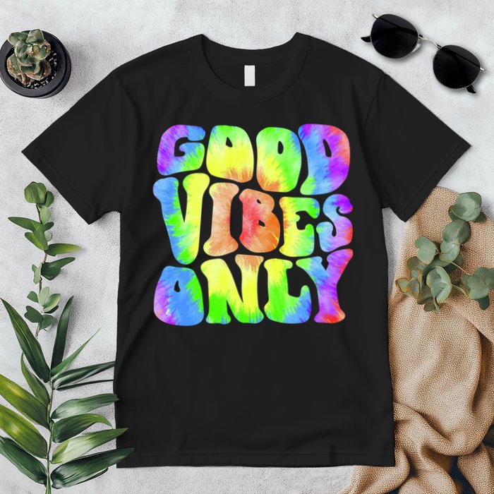Good Vibes Only Trippy Colorful Vibing Premium T-Shirt