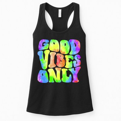 Good Vibes Only Trippy Colorful Vibing Womens Tank Top