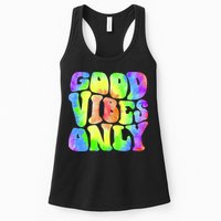 Good Vibes Only Trippy Colorful Vibing Womens Tank Top