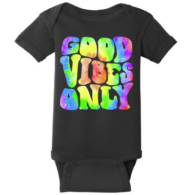 Good Vibes Only Trippy Colorful Vibing Baby Bodysuit