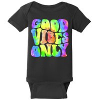 Good Vibes Only Trippy Colorful Vibing Baby Bodysuit