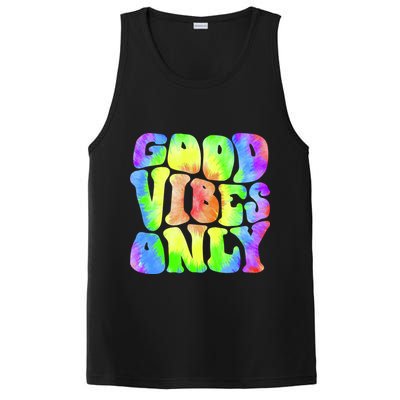 Good Vibes Only Trippy Colorful Vibing PosiCharge Competitor Tank