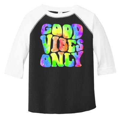 Good Vibes Only Trippy Colorful Vibing Toddler Fine Jersey T-Shirt