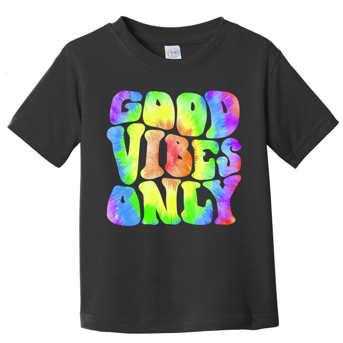 Good Vibes Only Trippy Colorful Vibing Toddler T-Shirt