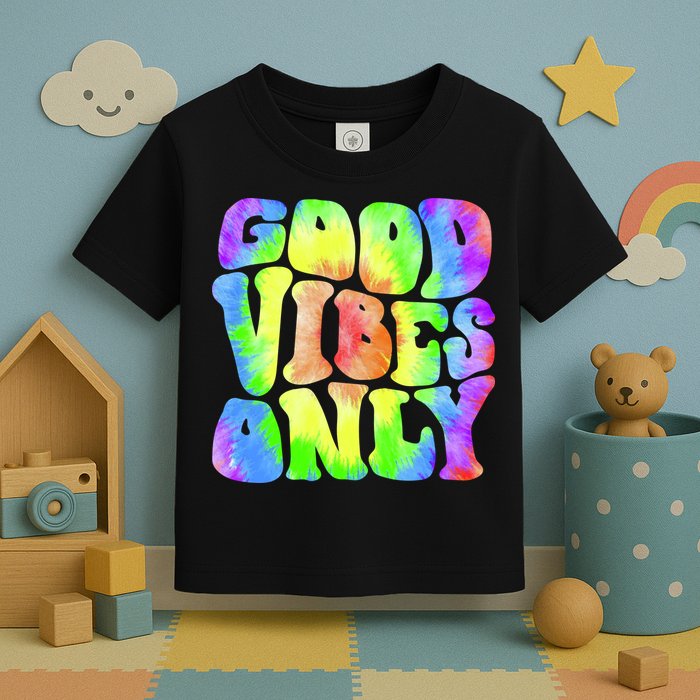 Good Vibes Only Trippy Colorful Vibing Toddler T-Shirt