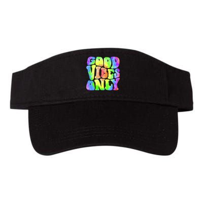 Good Vibes Only Trippy Colorful Vibing Valucap Bio-Washed Visor